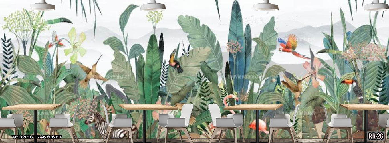 Tranh dán tường rừng xanh nhiệt đới Tropical RR-26 - Kết quả tìm kiếm tranh tường